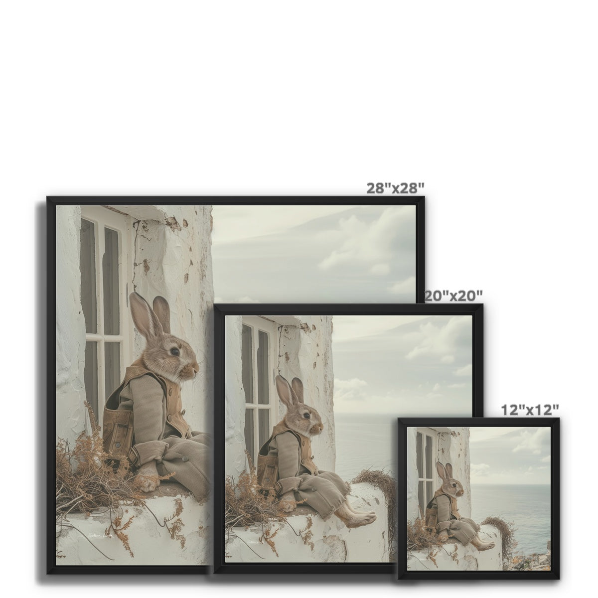 Rabbit's View Framed Canvas