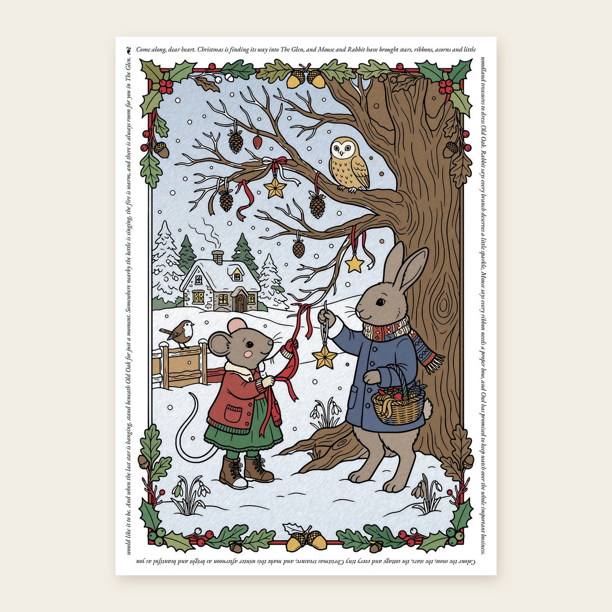 Christmas Kindness at Old Oak | Christmas Colouring Sheet | Tales of The Glen