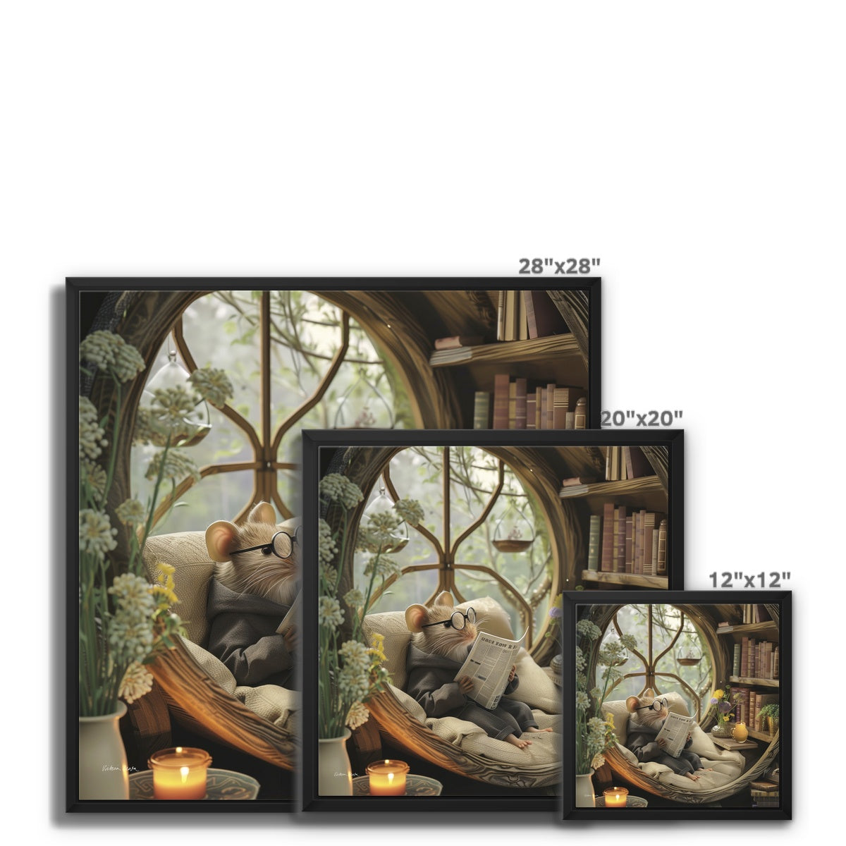 The Happiest Mouse in the Glen Framed Canvas