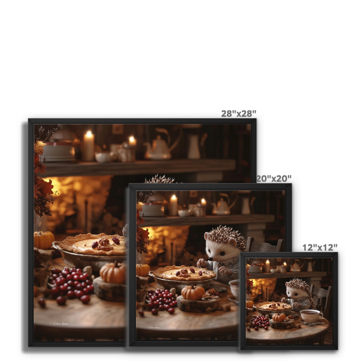 Thanksgiving Pie Framed Canvas