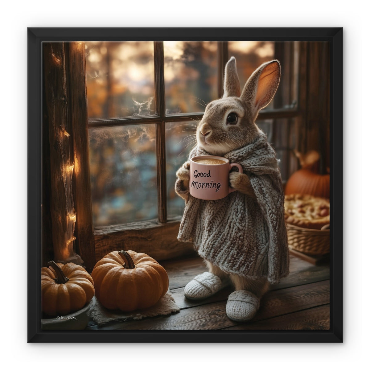 Good Morning Autumn Framed Canvas