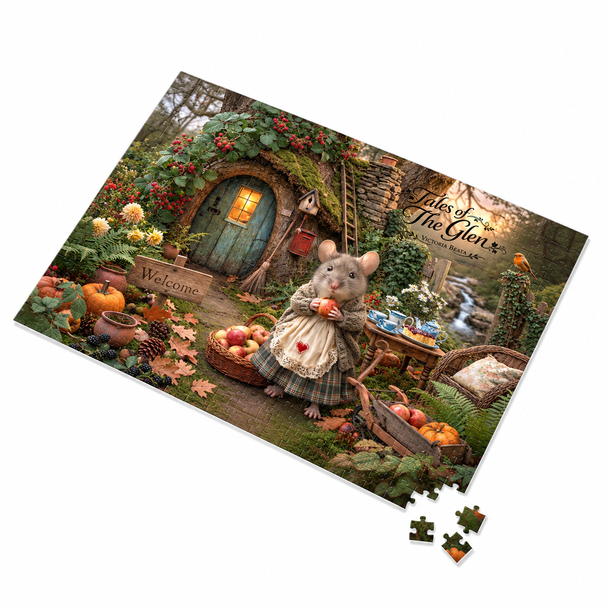 Cosy Cottage Mouse Jigsaw Puzzle in a Tin | Tales of The Glen