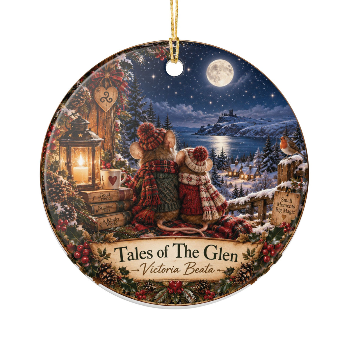 Personalized Ceramic Christmas Ornament