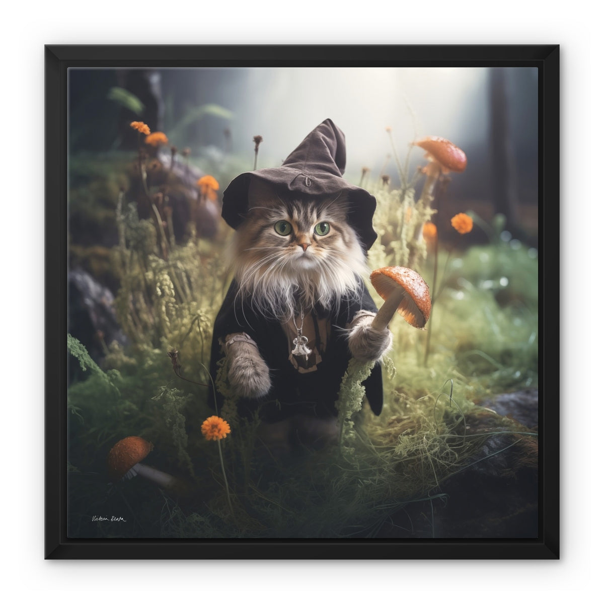 The Keeper of the Halloween Framed Canvas