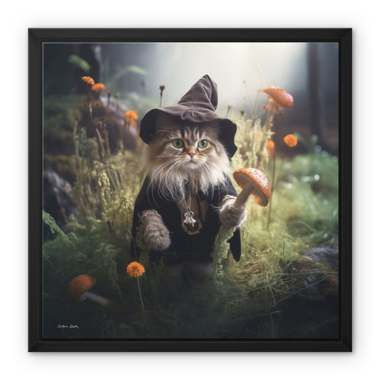 The Keeper of the Halloween Framed Canvas