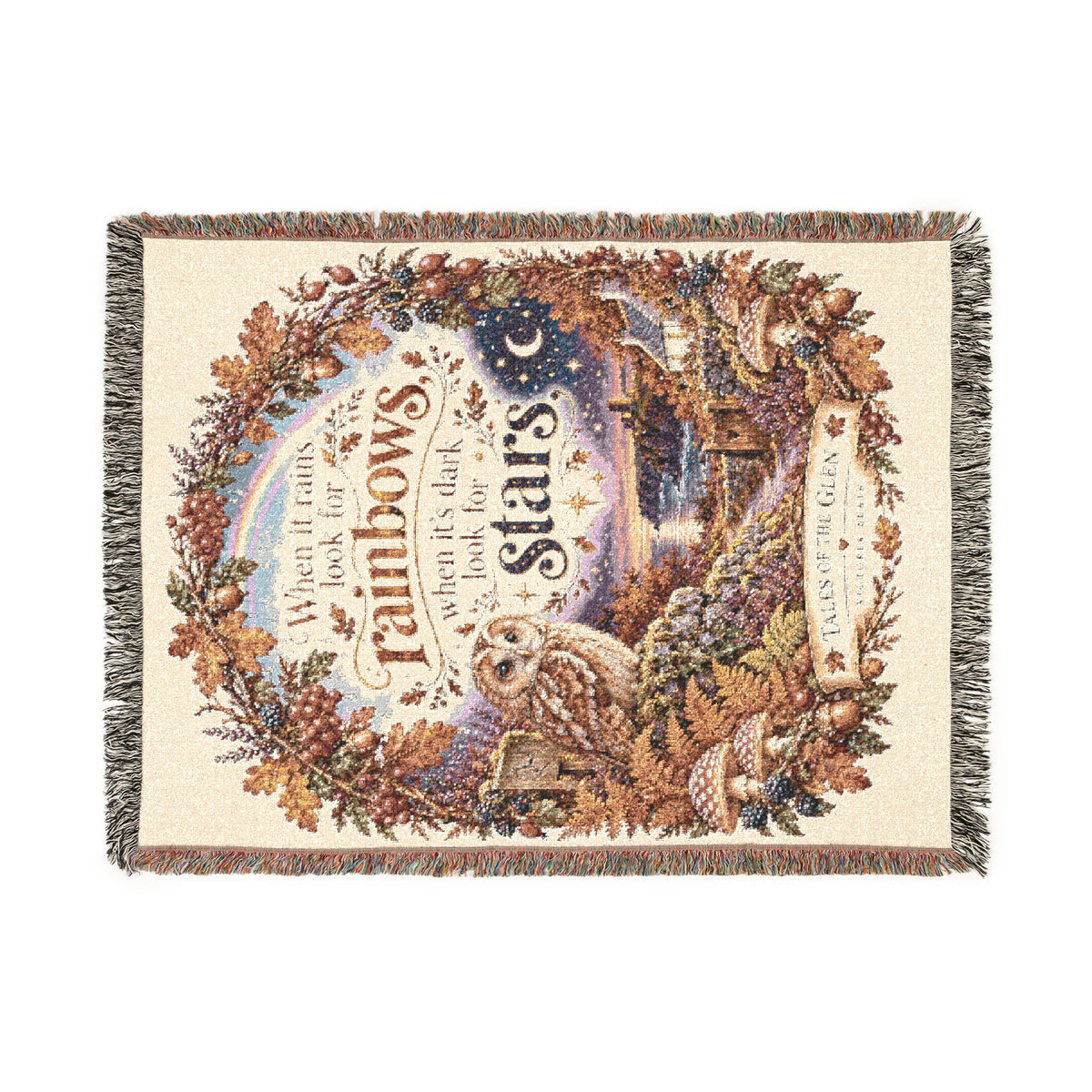 Nativity Woven Throw Blanket – Blessed Are the Pure in Heart Design