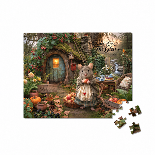 Cosy Cottage Mouse Jigsaw Puzzle in a Tin | Tales of The Glen