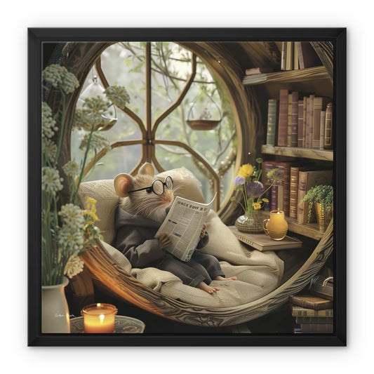 The Happiest Mouse in the Glen Framed Canvas