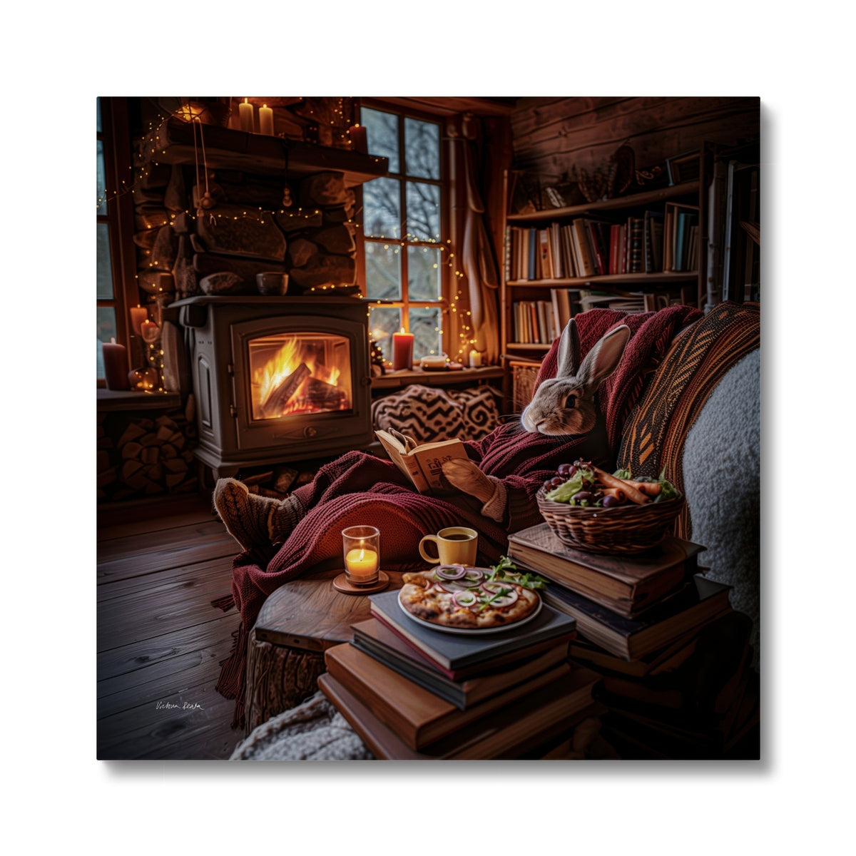 Rabbit's Storytelling Circle Canvas