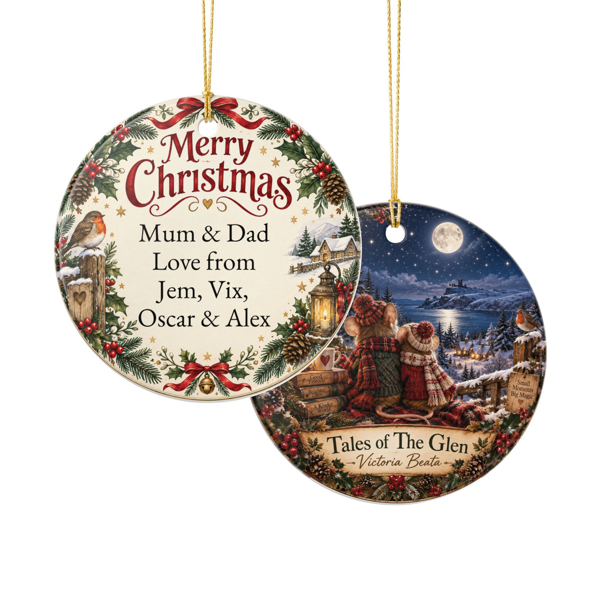 Personalized Ceramic Christmas Ornament