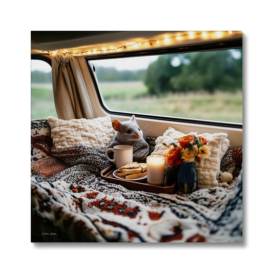 The Mouse Who Listened to the Rain's Secrets Canvas