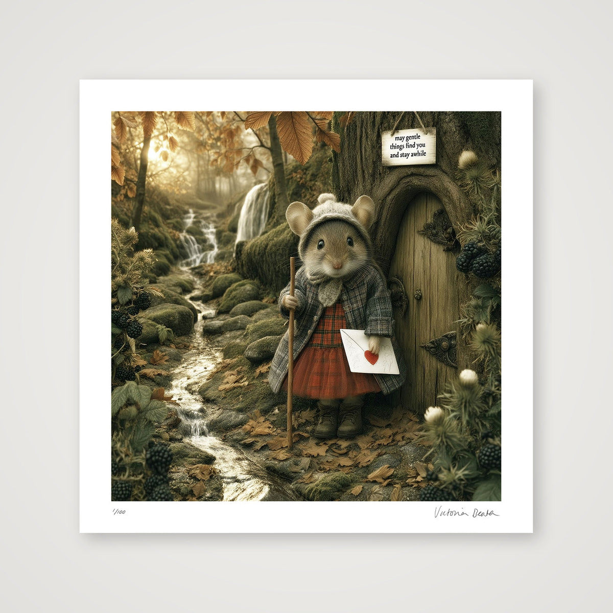 May Gentle Things Find You — 30×30cm, 12×12" Print only