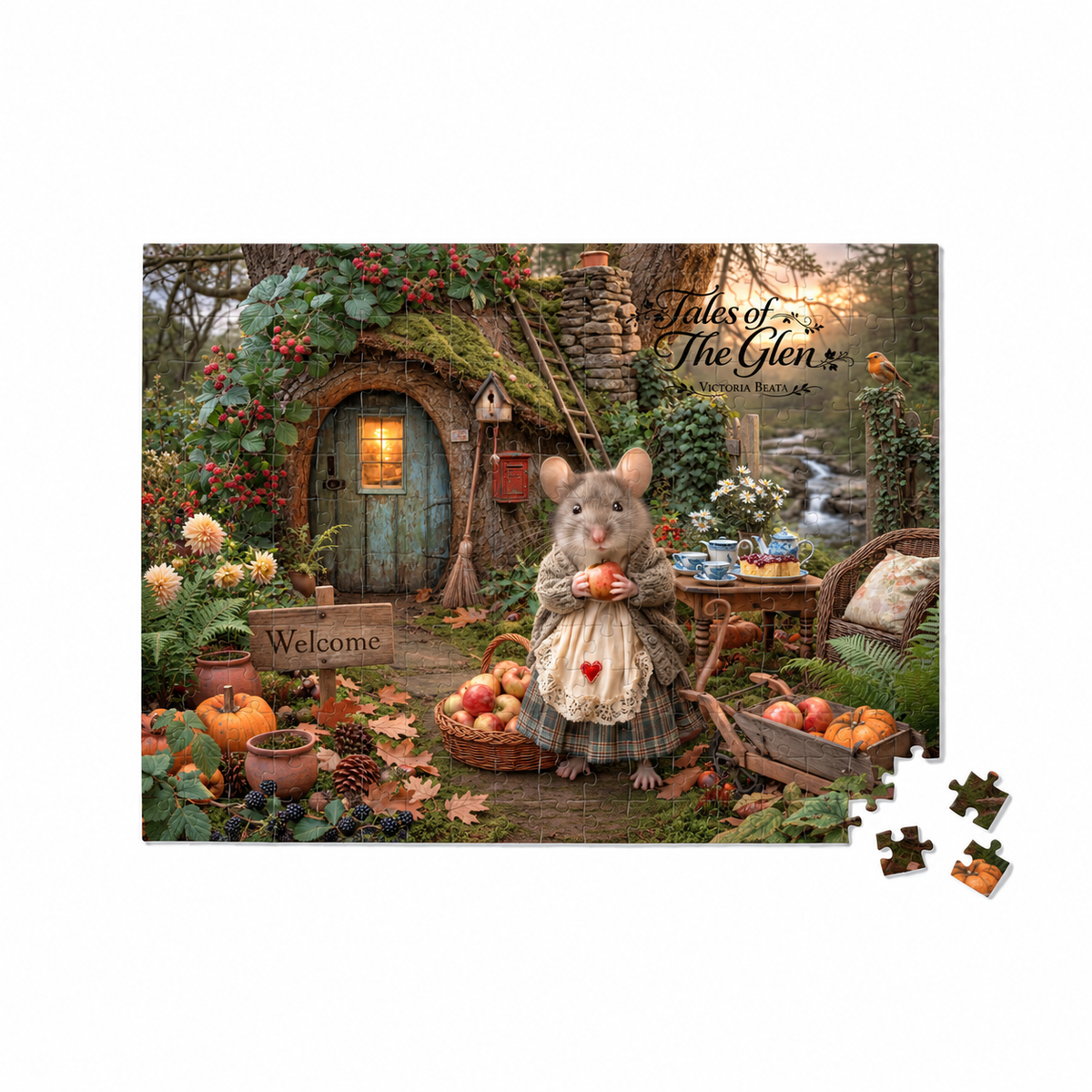 Cosy Cottage Mouse Jigsaw Puzzle in a Tin | Tales of The Glen
