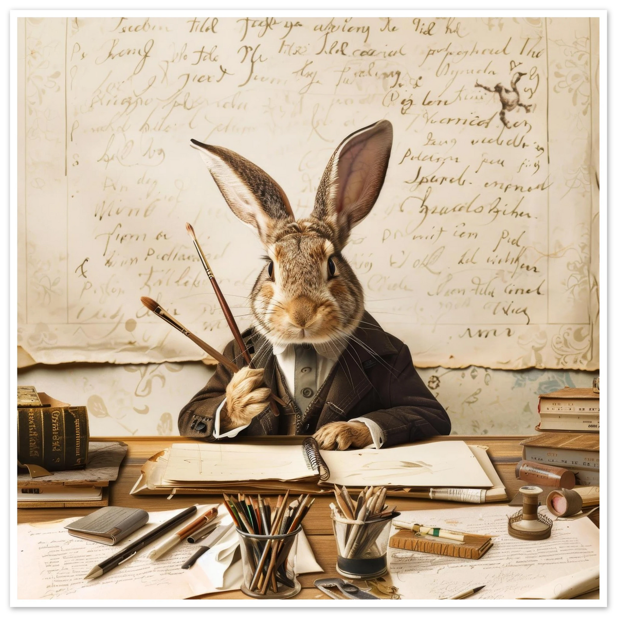 Professor Rabbit fine art poster by Victoria Beata, Tales of The Glen