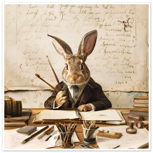 Professor Rabbit fine art poster by Victoria Beata, Tales of The Glen