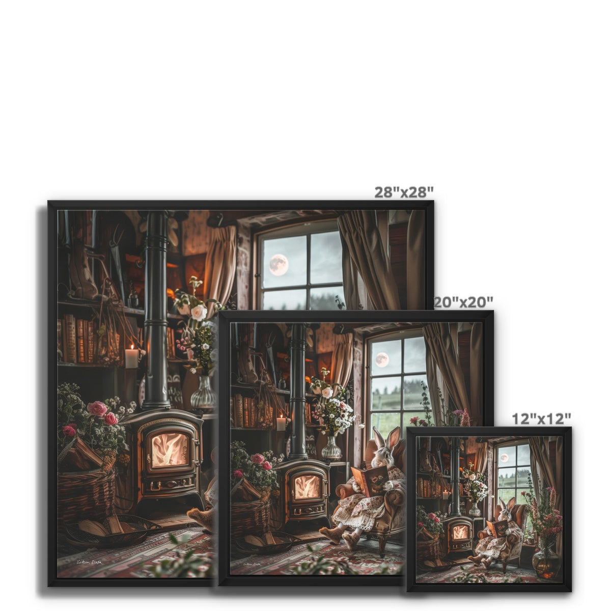 Rabbit's Tale Framed Canvas