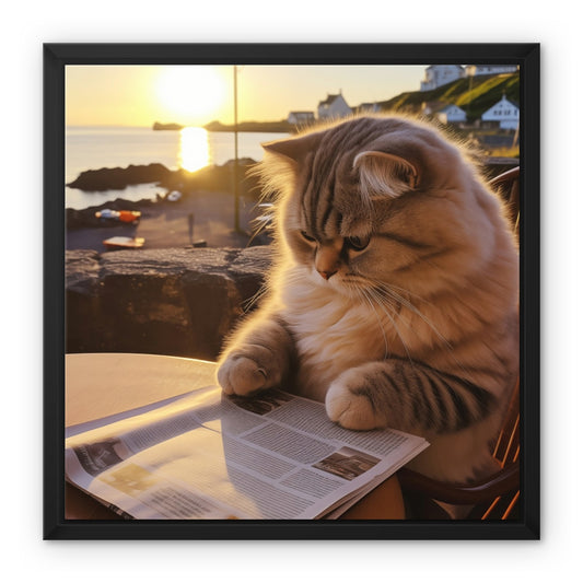 Keeping Up With The Mews Framed Canvas
